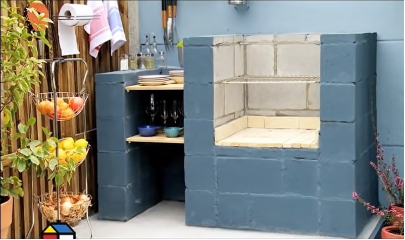 Construir un asador de concreto sencillo