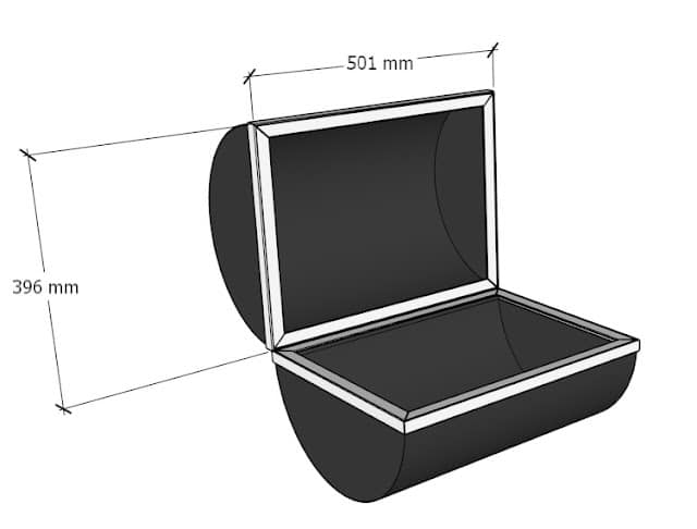 Dimensiones y medidas del asador de tambo chico Manual para Construir Asadores de Tambos
