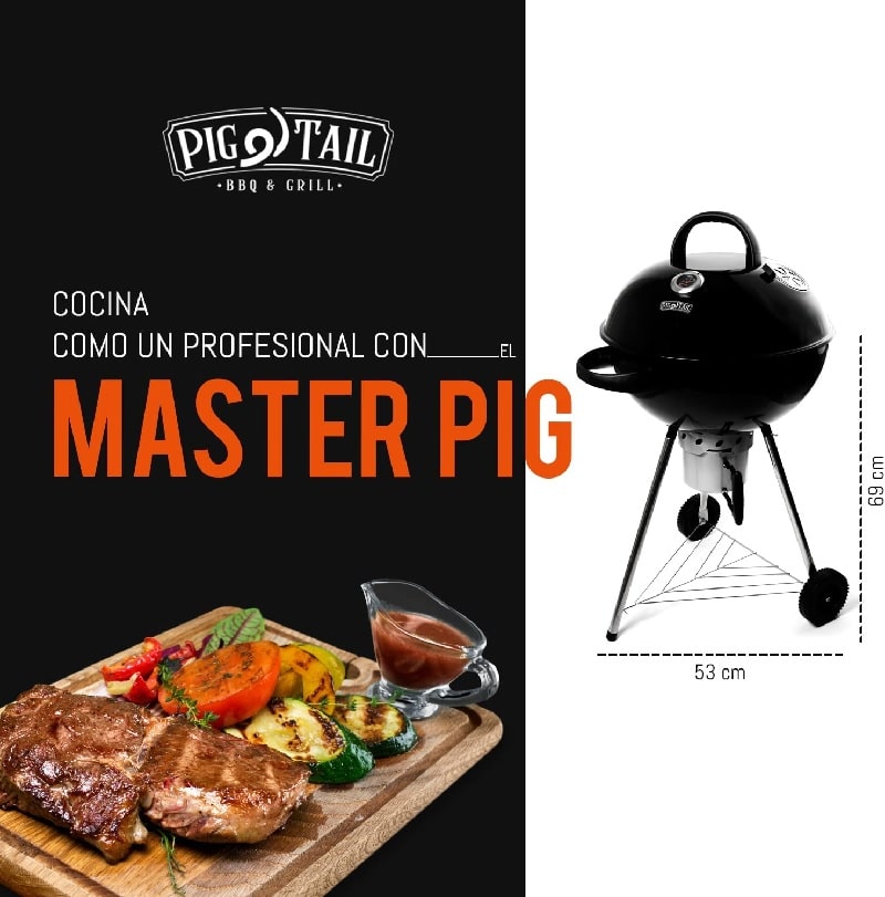 Asadores PigTail de Carbón Modelo Master Pig