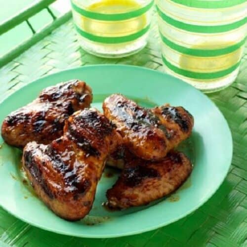 Receta Alitas de pollo a la parrilla con glaseado de soya y chipotle